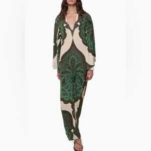 Johanna Ortiz Landscapes Sequin-Embellished Silk Maxi Dress